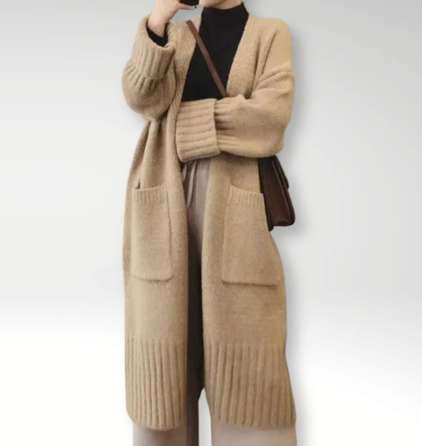 Chaleco largo Trenzado para un Look Estiloso