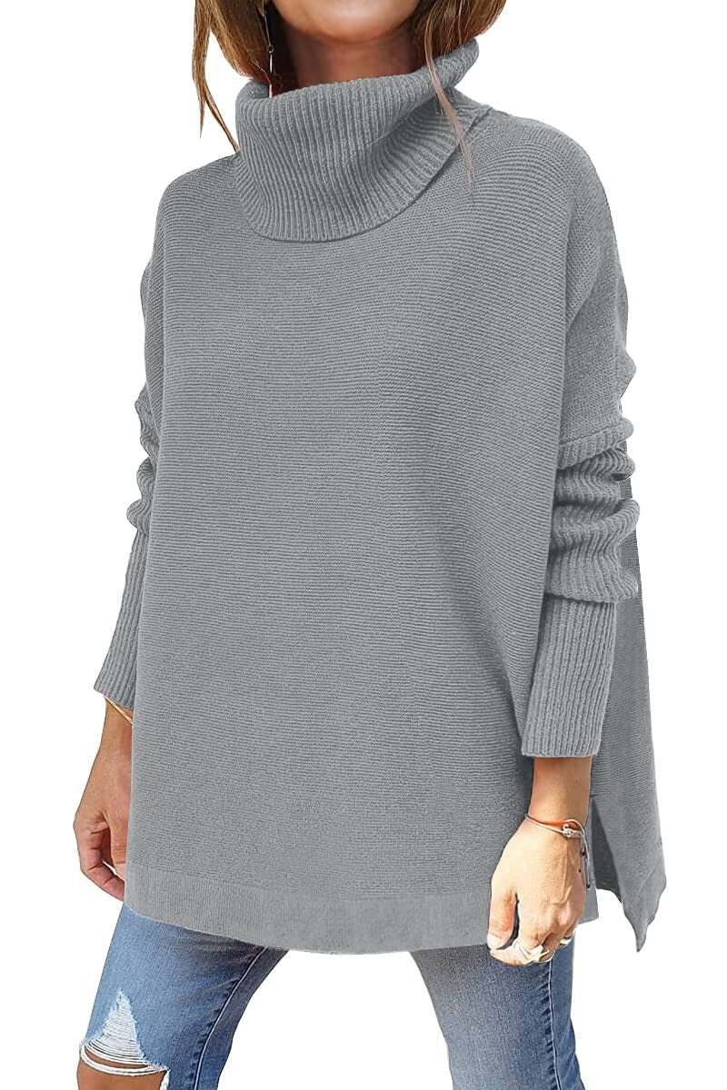 Suéter Oversize de Lana Suave y Cuello Alto