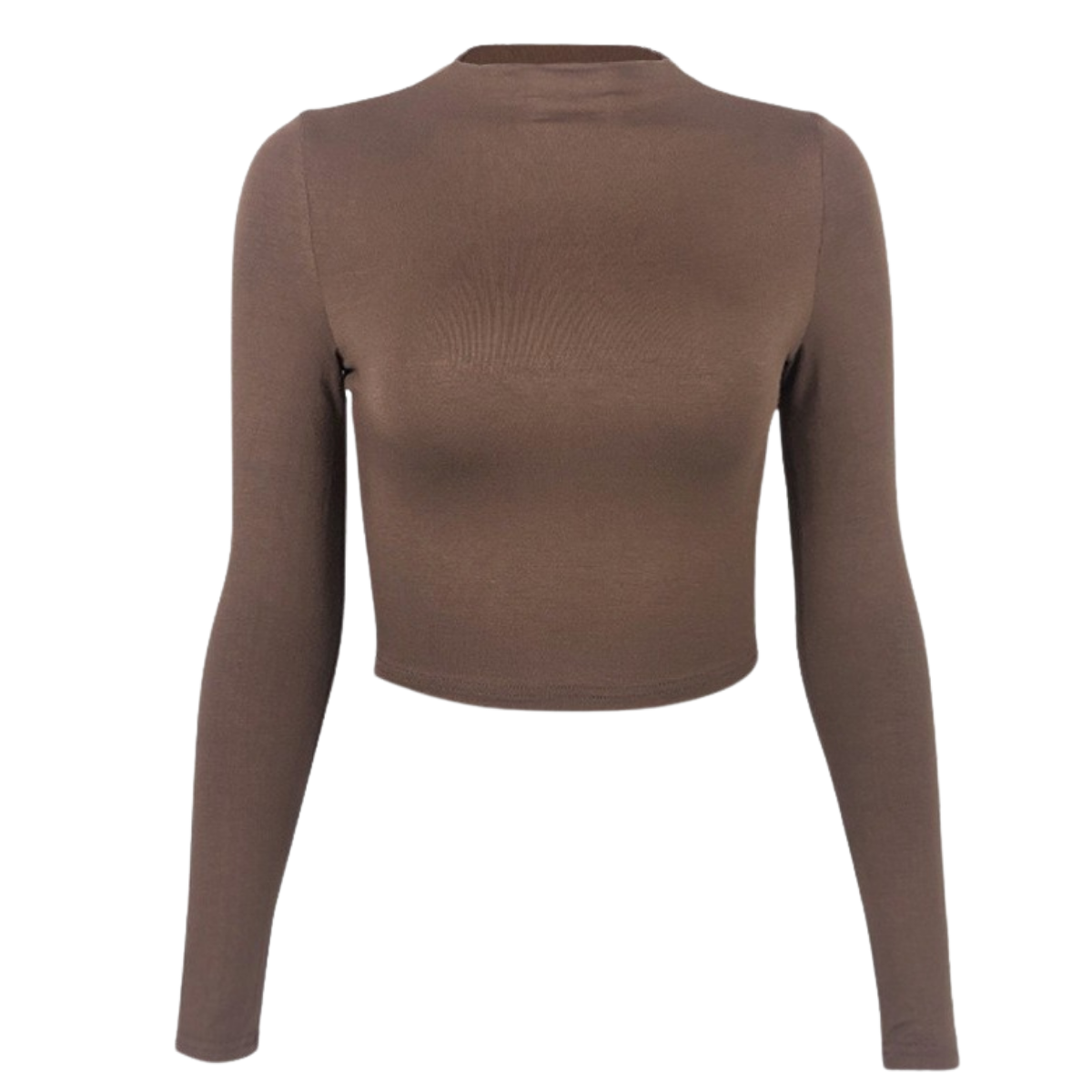 Camiseta lisa cuello medio alto