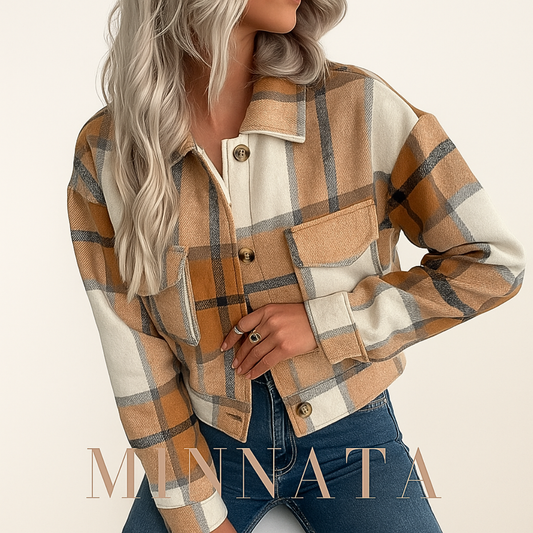Chaqueta a cuadros a la cadera Otoño - Invierno