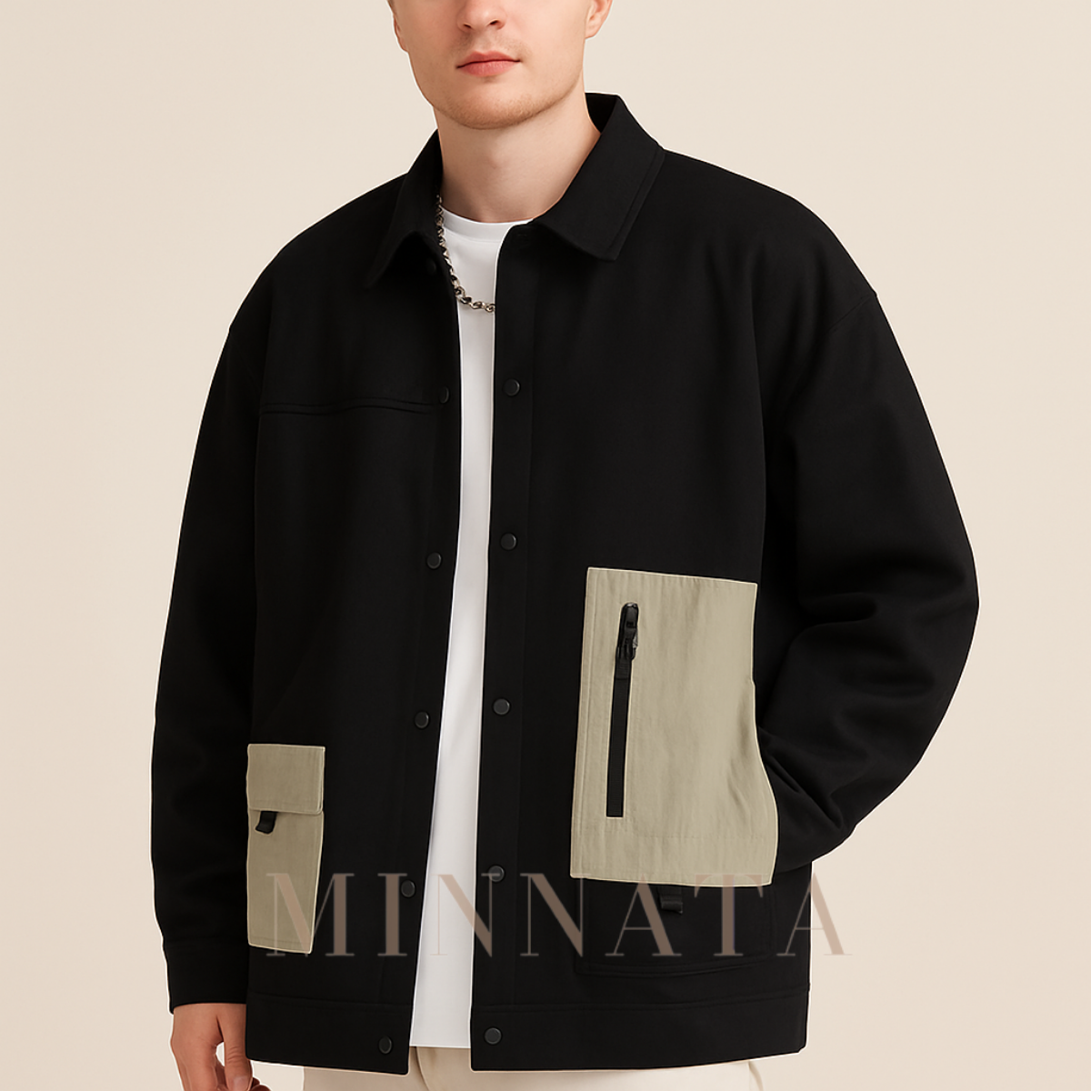 Chaqueta urbana de béisbol informal fina y elegante