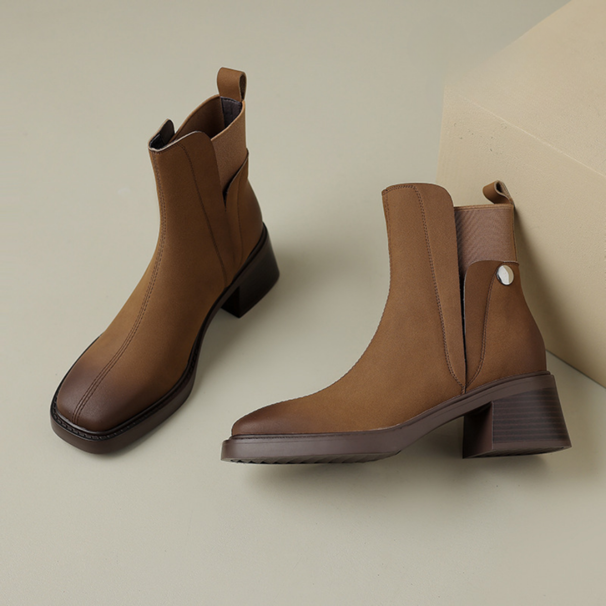 Botas Estilo Europeas Punta cuadrada