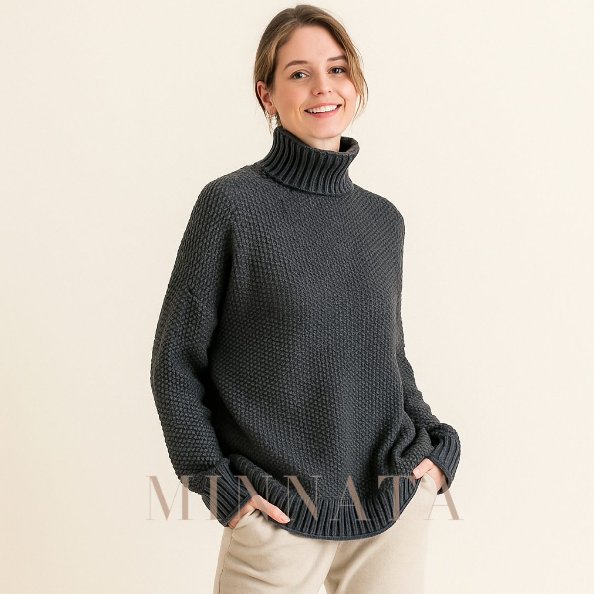 Jersey de Cuello Alto de Punto