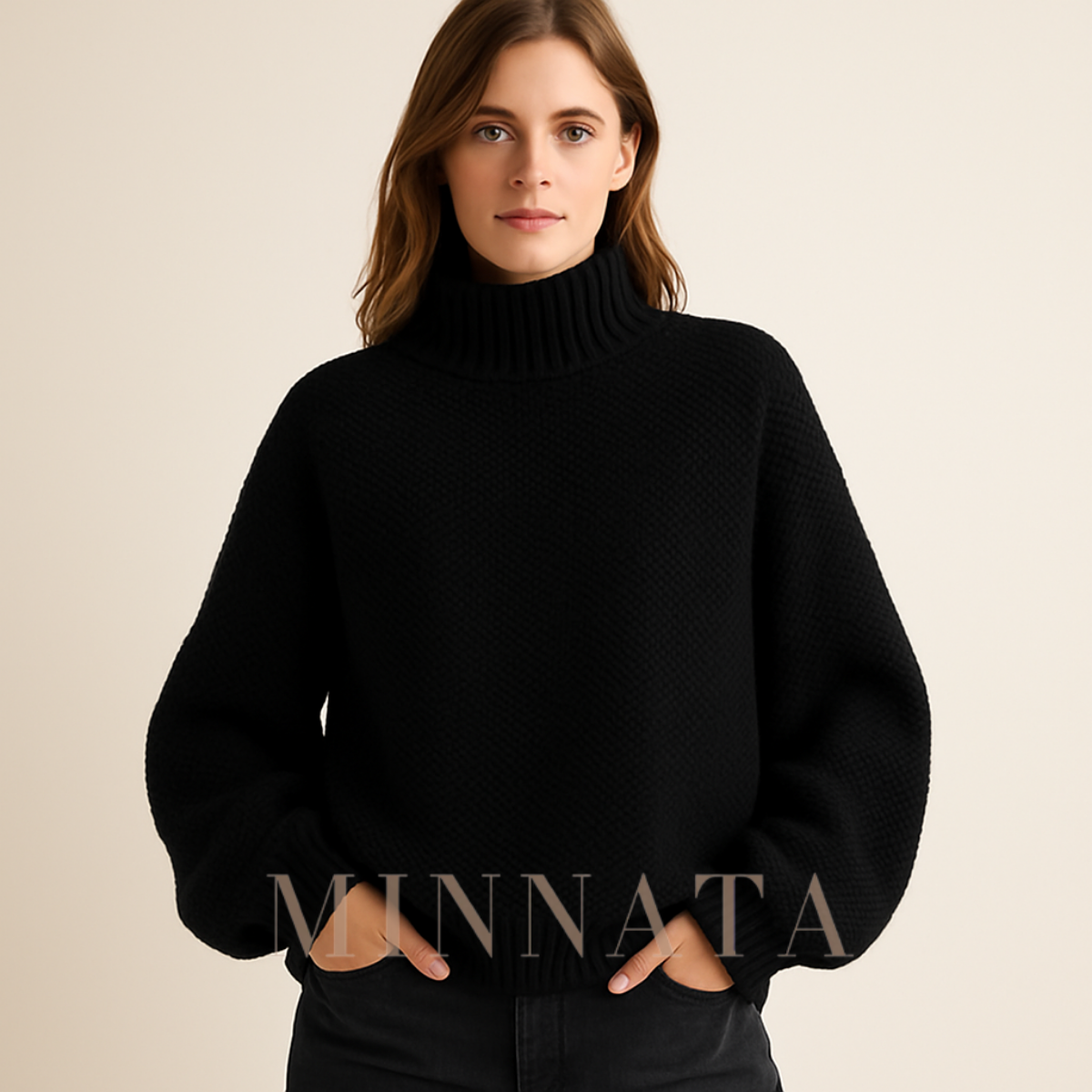 Jersey de Cuello Alto de Punto