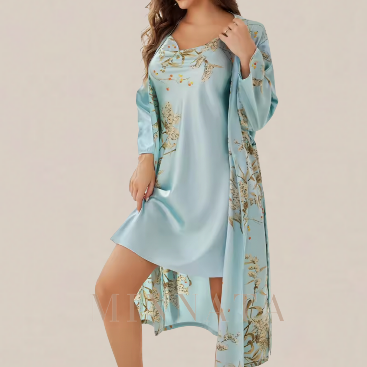 Camisón de pijama de lujo 4 piezas