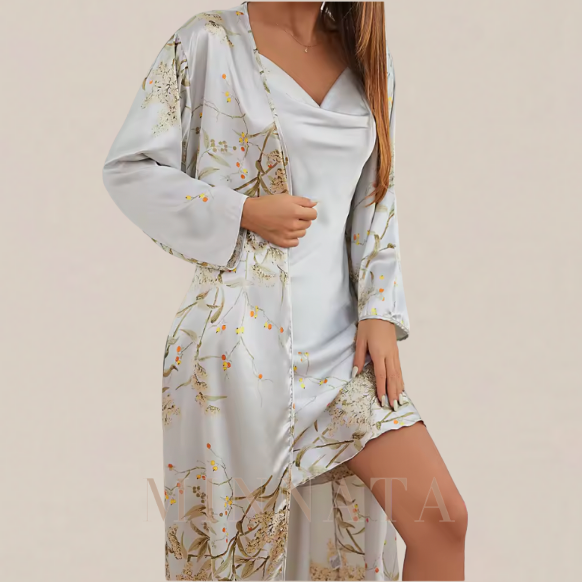 Camisón de pijama de lujo 4 piezas