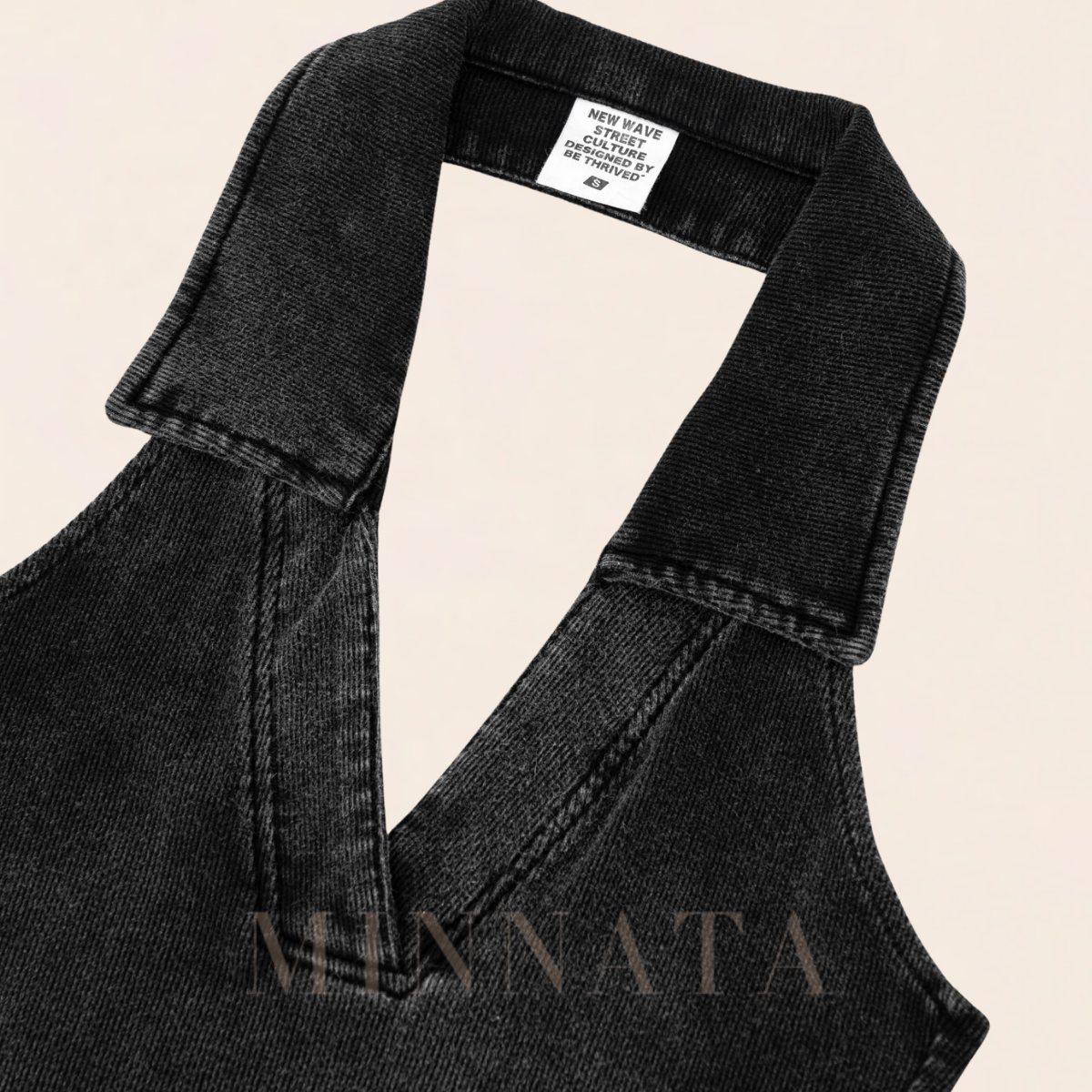 Body Halter Retro Black