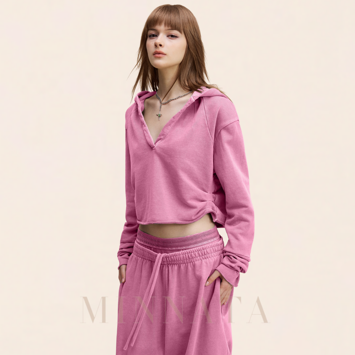 Buzo Hoodie V-Neck Retro Street