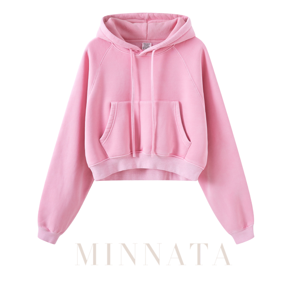 Hoodie Crop Washed® - Con capucha