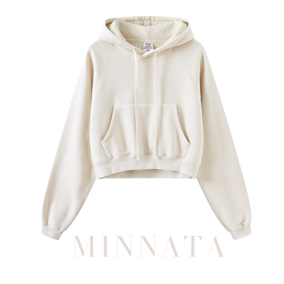 Hoodie Crop Washed® - Con capucha