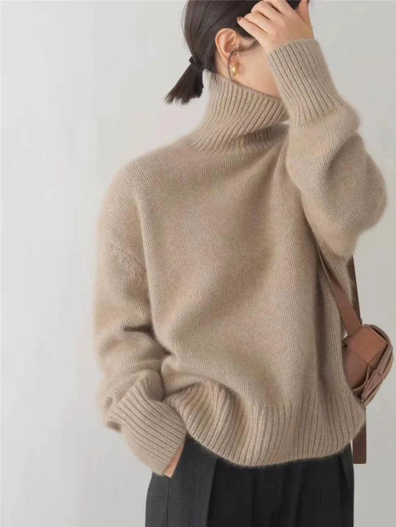 Jersey de Cuello Alto en Cachemira