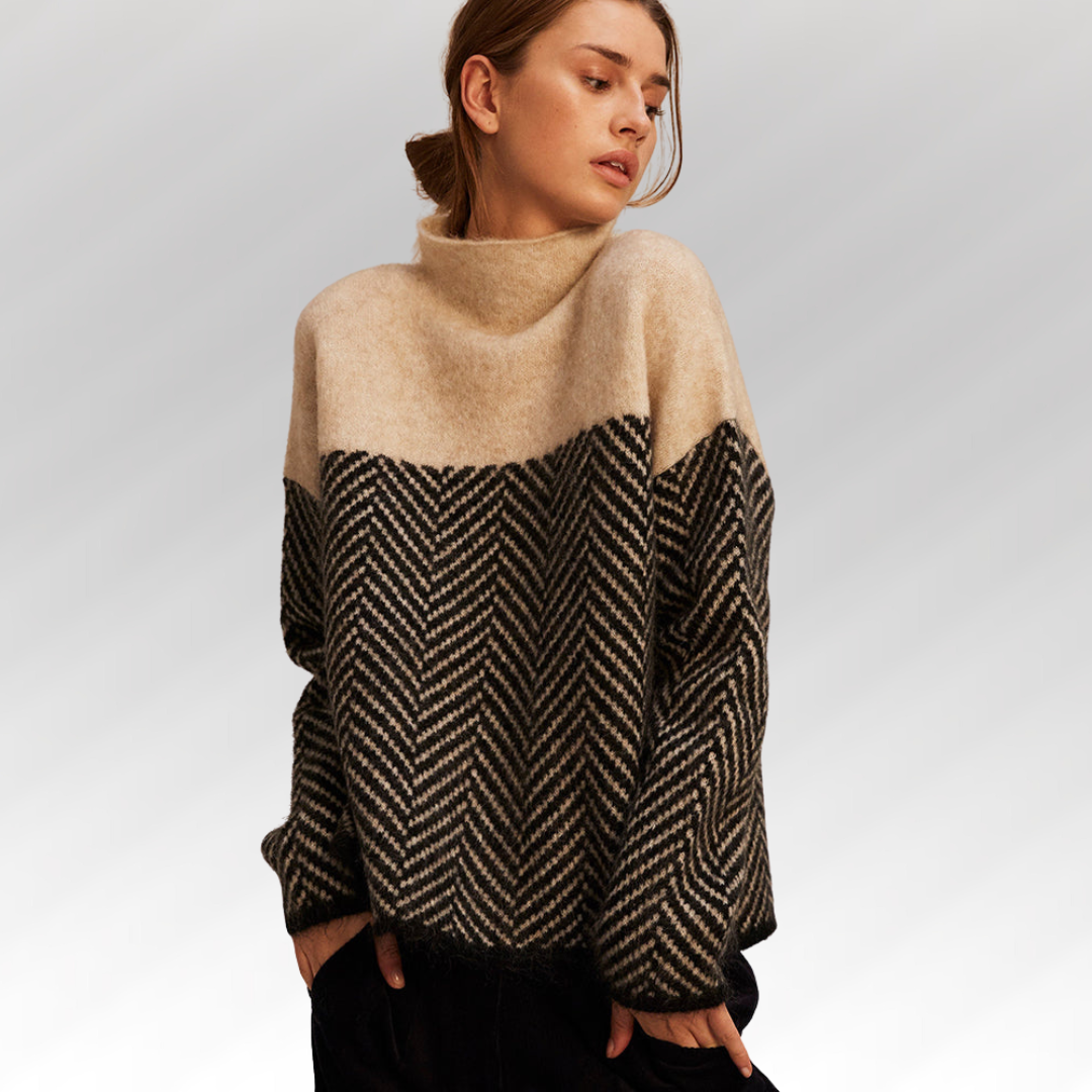 Suéter de cuello alto para invierno