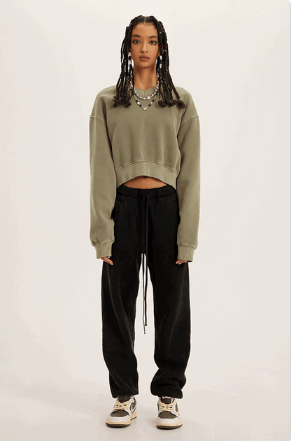 Sweater Retro V-Crop®