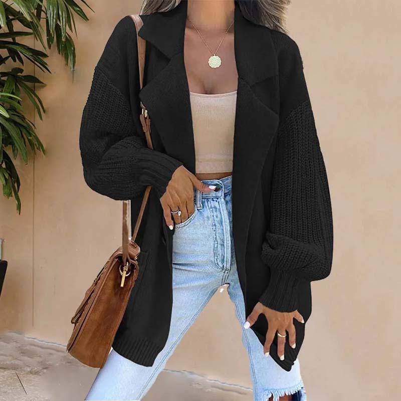Chaleco tipo blazer abierto sin botones