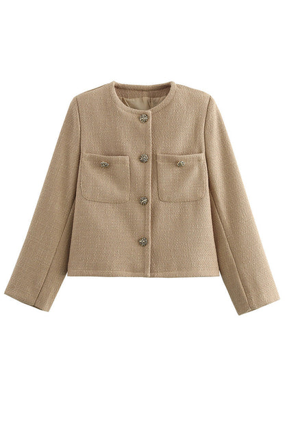 Chaqueta de mujer con botones de metal