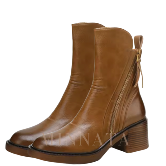 Botines de Tacón Alto Estilo Europeo
