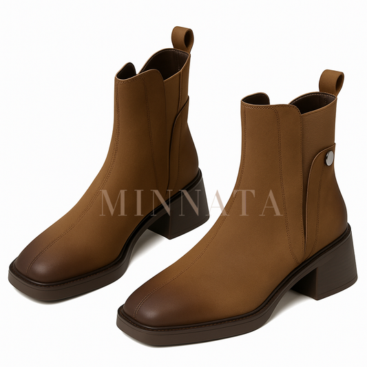 Botas Estilo Europeas Punta cuadrada
