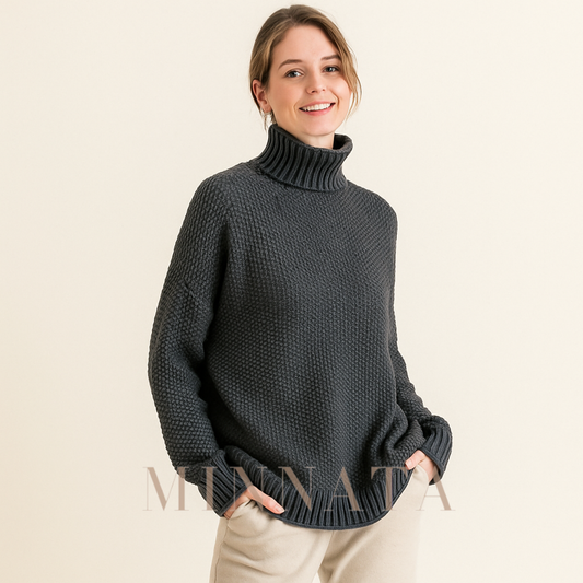 Jersey de Cuello Alto de Punto