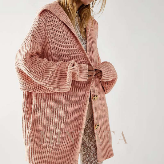 Chaleco Oversized con botones y cuello largo