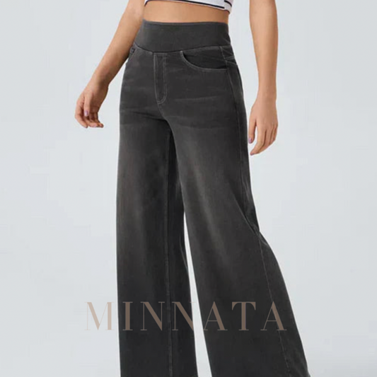 Jeans Tiro alto Pretina Elasticada
