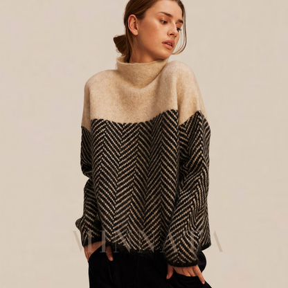 Suéter de cuello alto para invierno