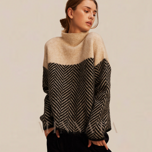 Suéter de cuello alto para invierno