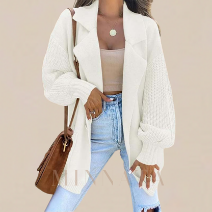 Chaleco tipo blazer abierto sin botones