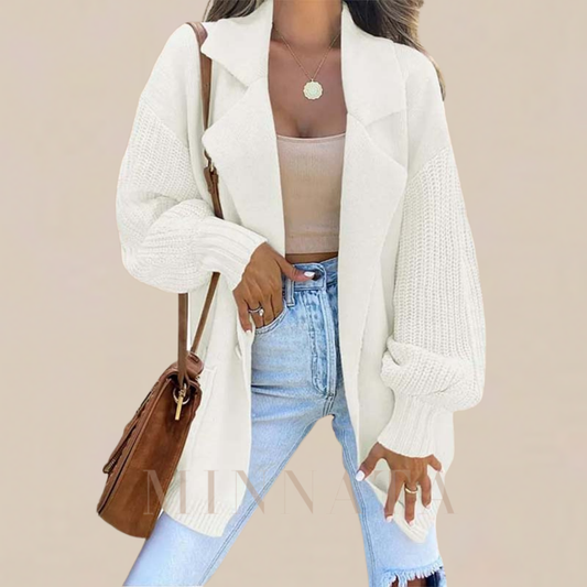 Chaleco tipo blazer abierto sin botones