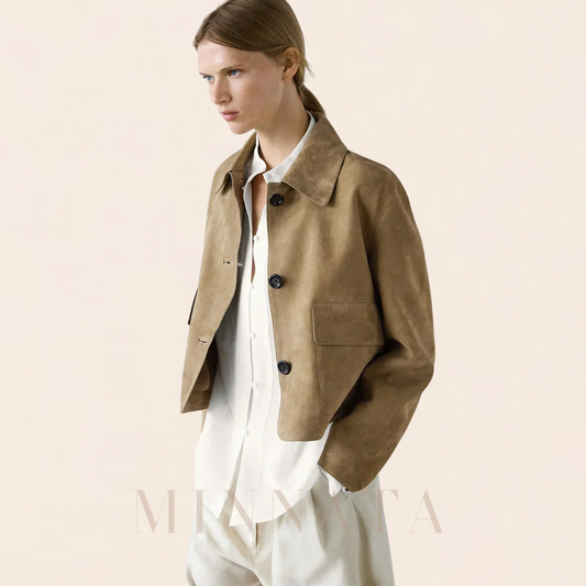 Chaqueta corta unisex elegante de temporada