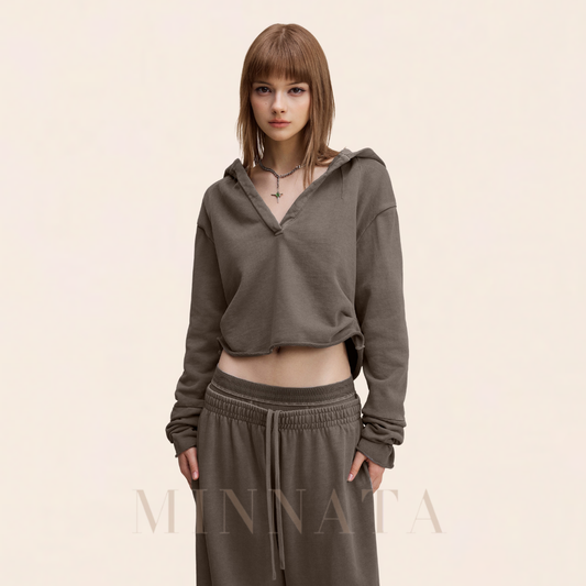 Buzo Hoodie V-Neck Retro Street