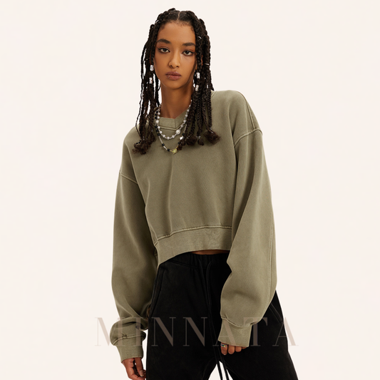 Sweater Retro V-Crop®