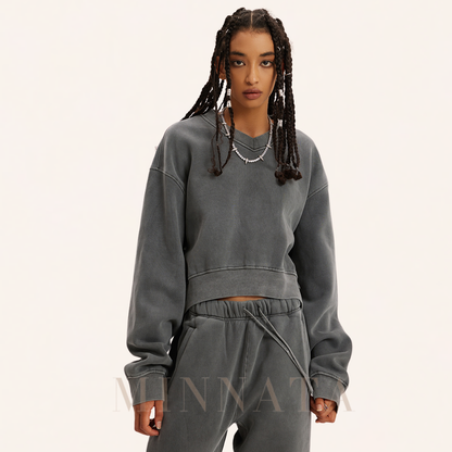 Sweater Retro V-Crop®