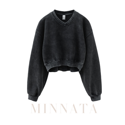 Sweater Retro V-Crop®