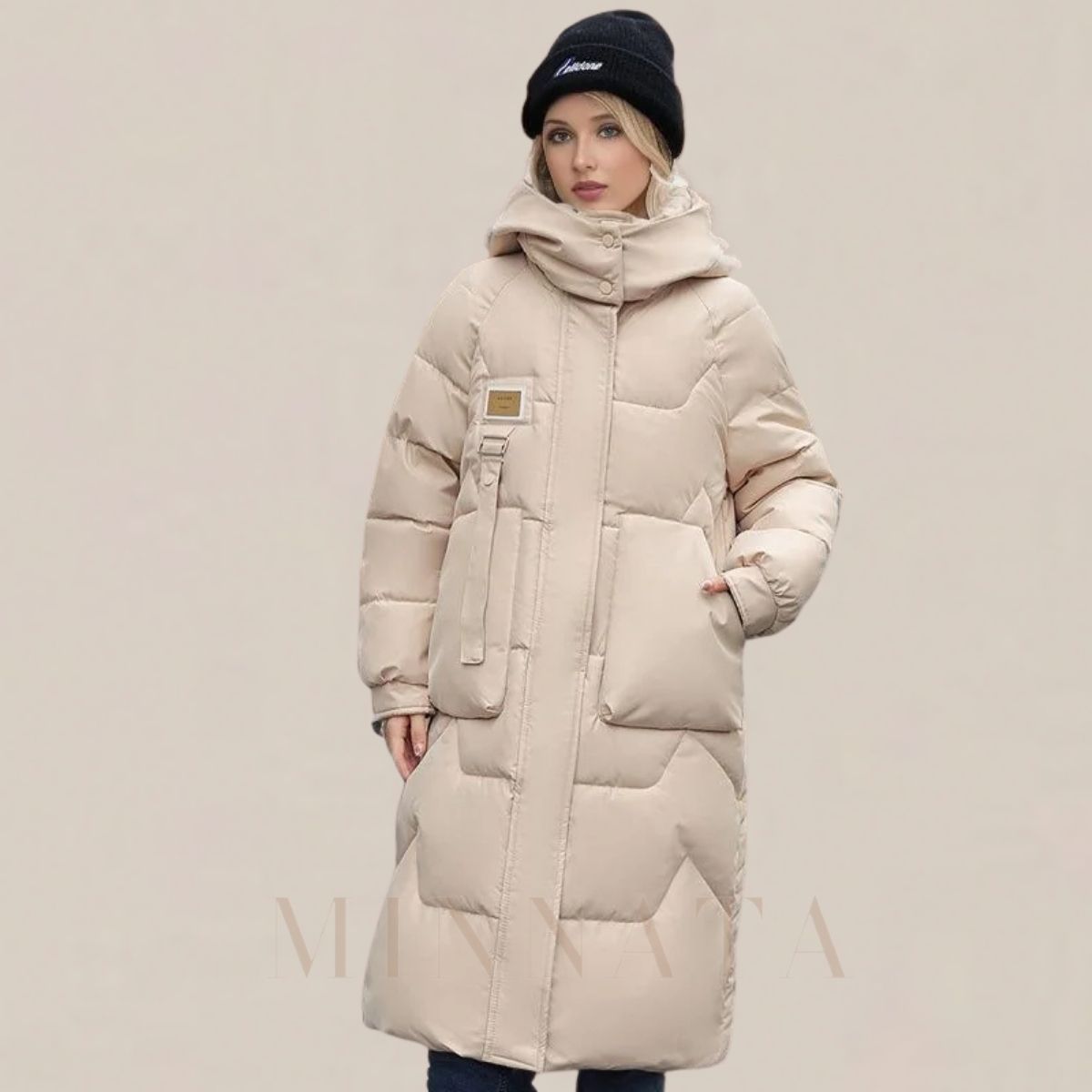 Chaqueta larga de algodón Otoño Invierno
