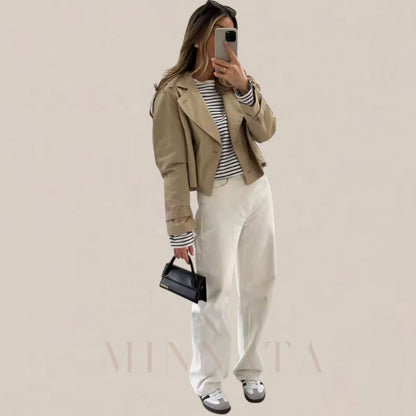 Gabardina recortada Vintage