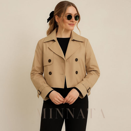 Gabardina recortada Vintage