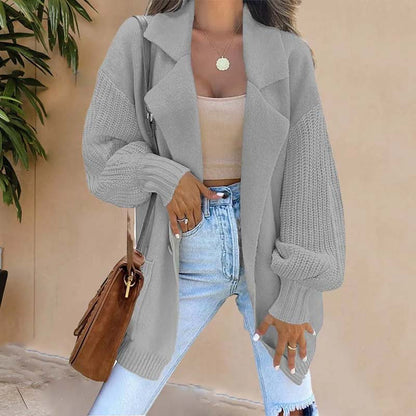 Chaleco tipo blazer abierto sin botones