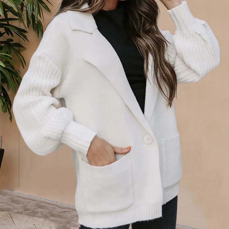Chaleco tipo blazer abierto sin botones