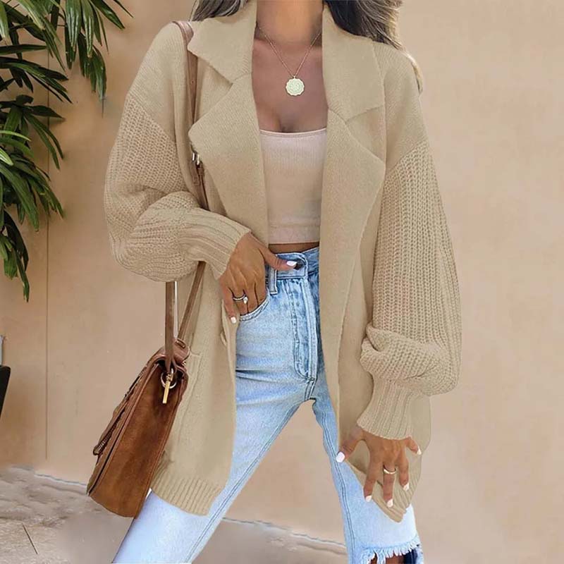Chaleco tipo blazer abierto sin botones