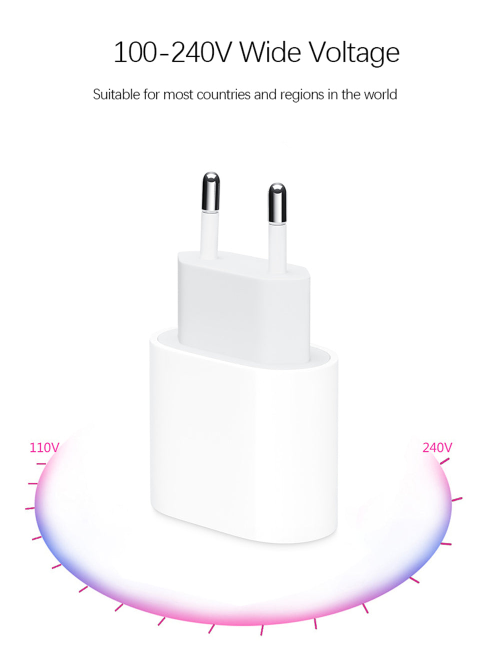 Adaptateur de charge rapide 18W PD 3.0